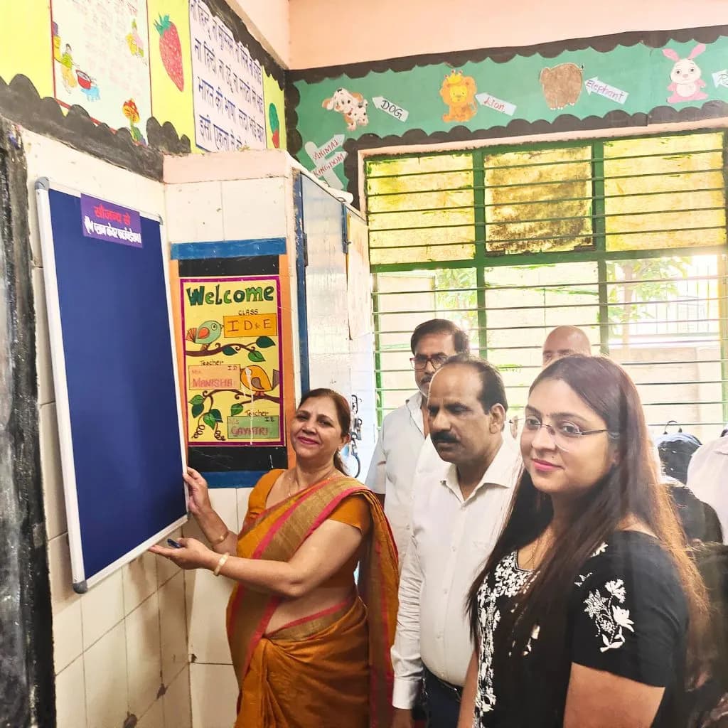 Smart classroom with digital equipment in a government school