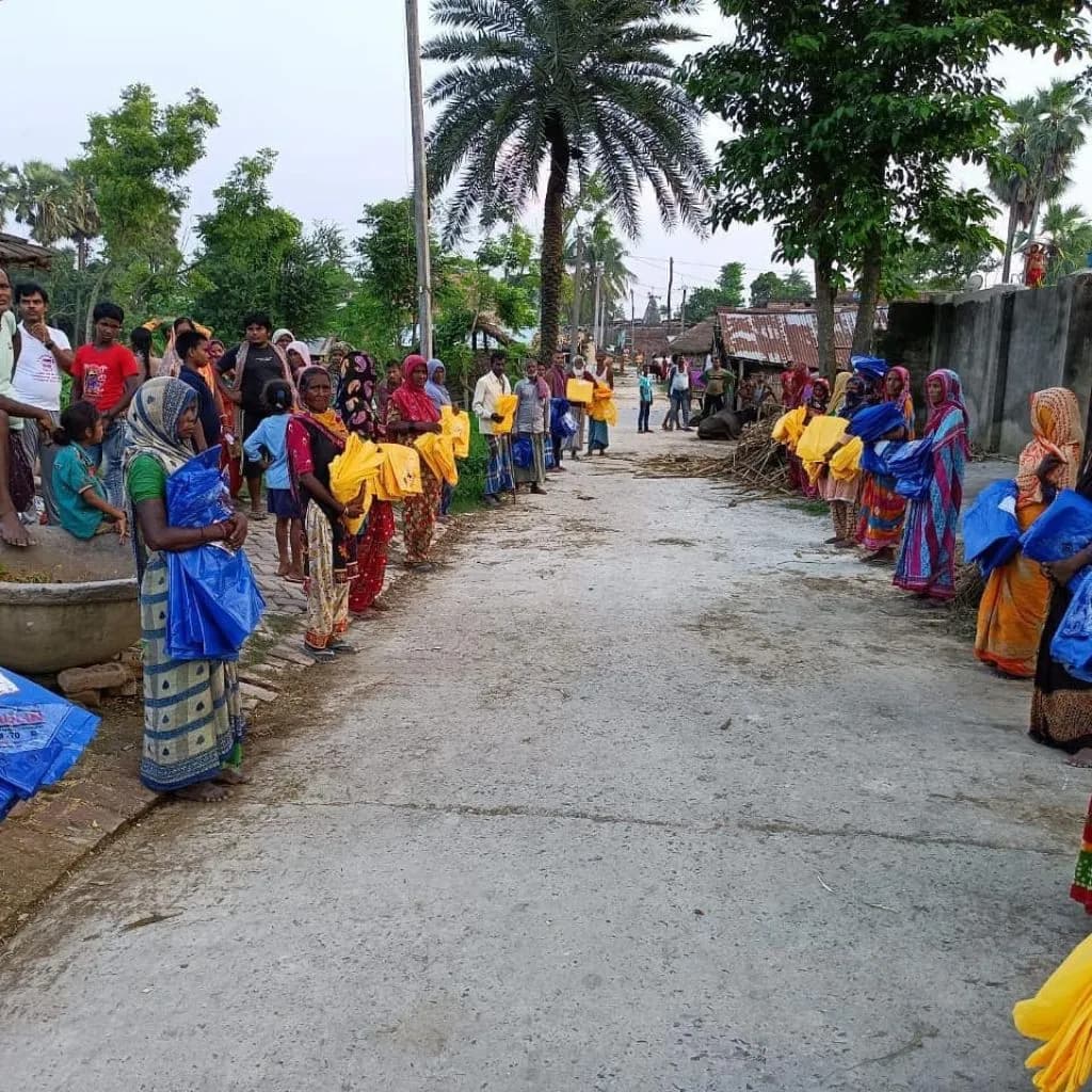 Tarpaulin Distribution for Monsoon Relief in Bihar