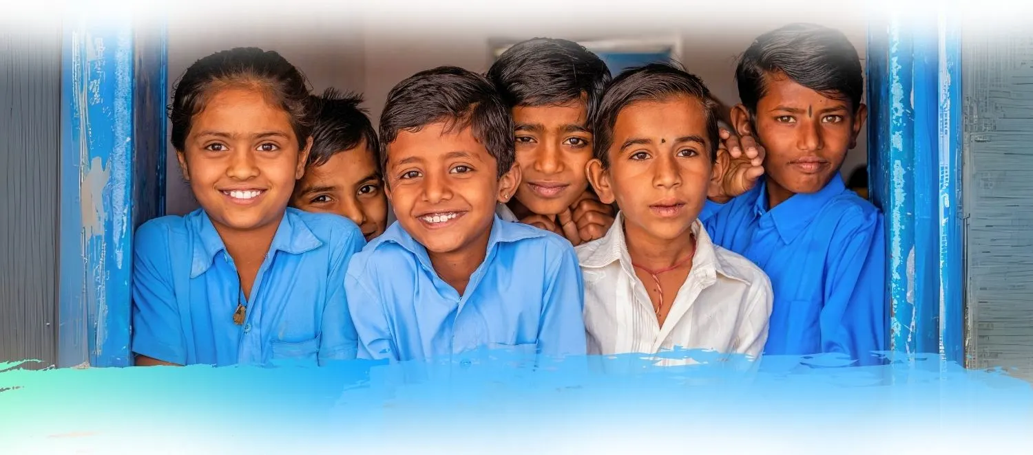 Children smiling in joy